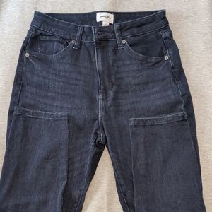 Sonoma Navy High-Rise Jeans with Front Patch Pockets
